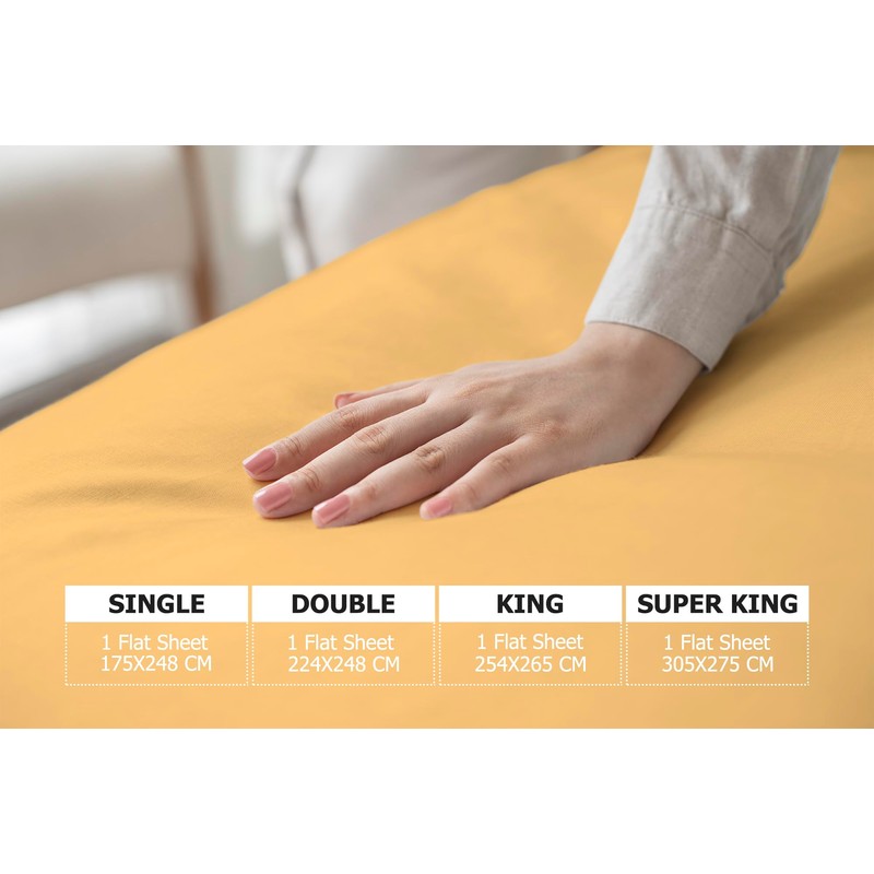 MistyMorning Flat Sheet, Soft & Premium quality Bedding & Linen,