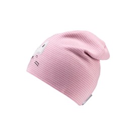 Sterntaler Beanie Printed with Flowers for Girls - Baby and Children's Hat for Autumn and Winter, Mauve