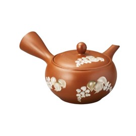 Ale-net Teapot Pot, 6.7 x 5.9 x 3.1 inches (17 x 15 x 8 cm), 11.8 fl oz (350 cc), Kashi Colored Potato Grapes (Refreshing Net), Ceramic (Earth), Tokoname Ware, Made in Japan