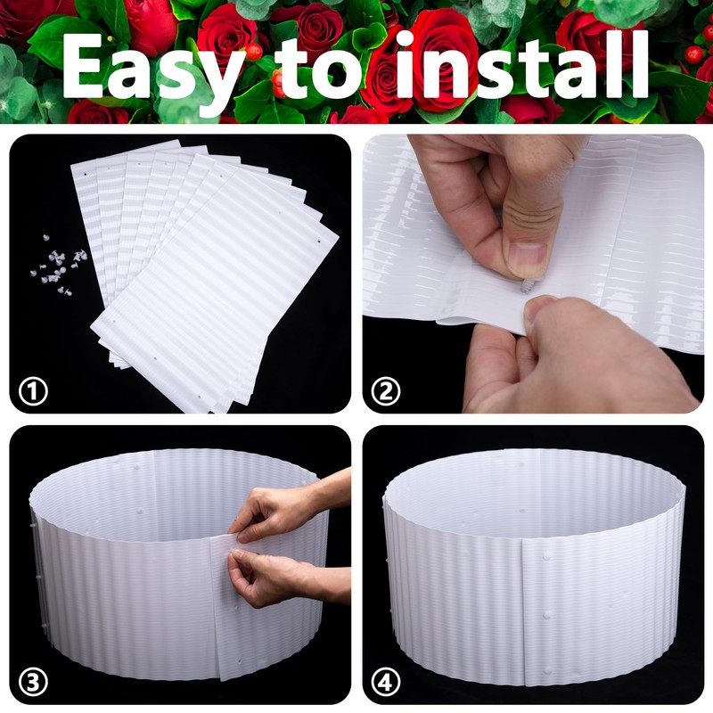 Watayo 8 Pcs Winter Rose Collars - Connectable Winter Rose