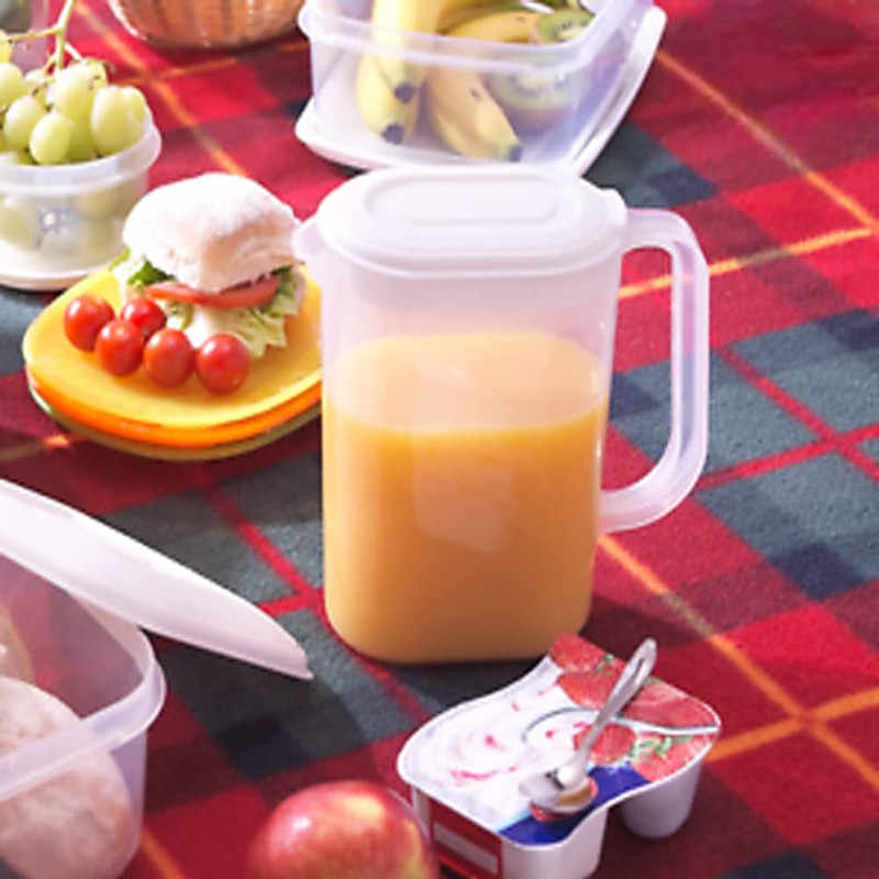 PHG Durable Plastic Fridge Door Jug with Lid | BPA
