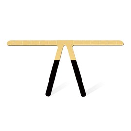 HOTWE Eyebrow Ruler Makeup Stencil Three-Point Positioning Measure Symmetrical Tool Eyebrow Balance Ruler for Semi Permanent Makeup (Golden)