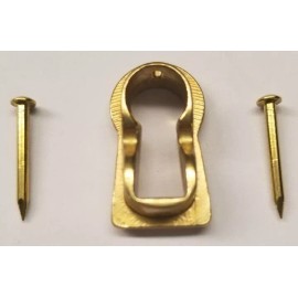 Polish Brass Keyhole Insert cover thread escutcheon antique vintage key desk new