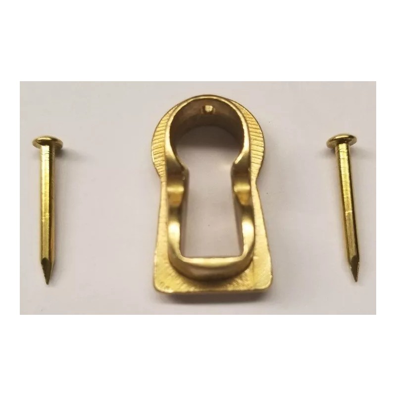 Polish Brass Keyhole Insert cover thread escutcheon antique vintage key