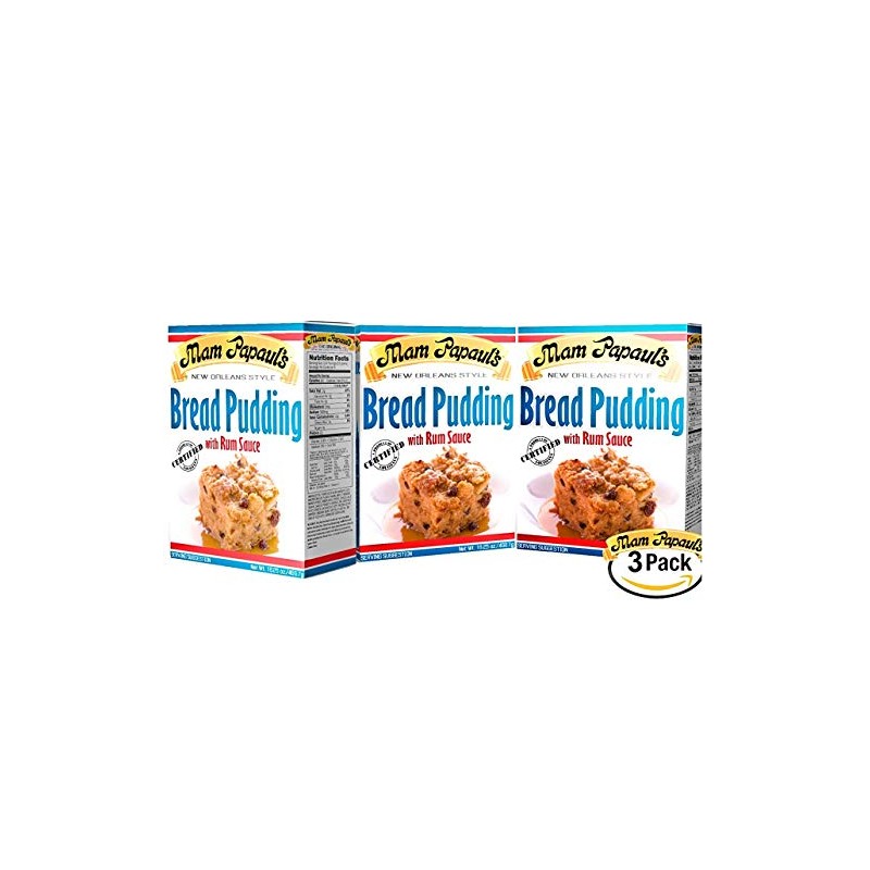 Mam Papaul's Bread Pudding w/ Rum Sauce Mix 3pk