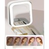 STORICANS Small Makeup Box with Light-Filling Mirror, Portable Cosmetics Case,