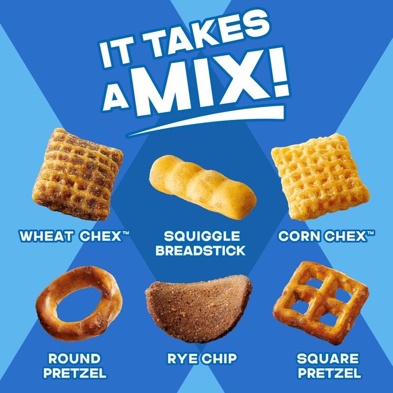 Chex Mix Traditional Original Recipe Snack Mix, Snacks, Family Size,