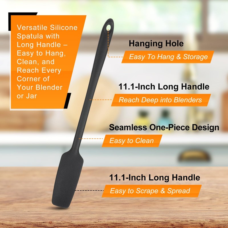 Dunkive Blender Spatula Set, Under Blade Bottle Scraper and Jar