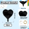 Xiuhusha Black Heart Balloons 20pcs 18Inch Heart Foil Mylar Balloons