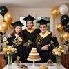Nialnant 30 Pack Graduation Decorations 2025 Black Gold Graduation Centerpieces