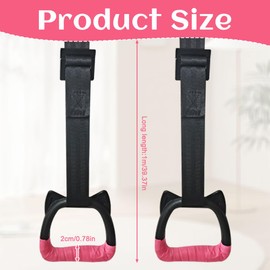 LYPPUL Gymnastics Rings for Kids Bars, Exercise Hanging Rings with Straps, Professional Fitness Rings, Pull Up Gym Rings, Exercise Strength Training Equipment, Non-Slip Load-bearing 200KG