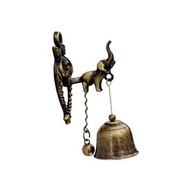 Levemolo Elephant Door Bell Metal Wind Chime Bells Retro Ornament Wall Mount Indoor Outdoor Use