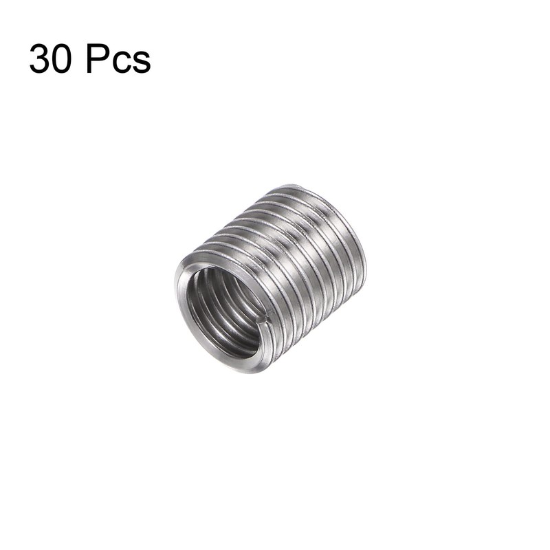 sourcing map 30pcs Wire Threaded Inserts 1/4-20 UNC 2D 12.7mm
