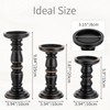 Inweder Wood Candle Holders for Pillar Candles, Solid Farmhouse Candle