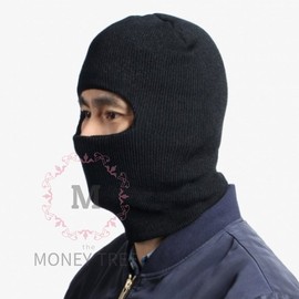 MT Black Knit Balaclava Balaclava Winter Warm Hat Winter Balaclava Warm Mask / MT 블랙 니트 복면 바라클라바 발라클라바 겨울방한모 겨울바라클라바 방한복면