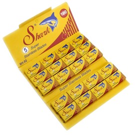 Shark Super Stainless Steel Razor Double-edged Replacement Blades, 100 Pieces