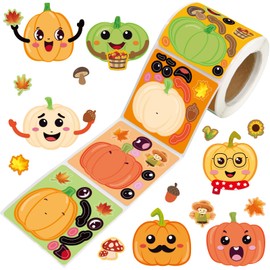 Pumpkin Stickers for Kids Make Your Own Pumpkin Sticker Fall Autumn Rolled Scene Stickers 200 Pcs for Classroom Home School Party