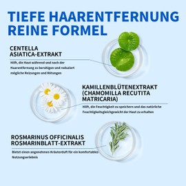 RAZUYEN Schmerzfreie Enthaarungscreme für Körper & Beine, Ultraschnell, Sicher und Sanft Haarentfernungscreme, empfindliche Haut Haarentfernung Creme für Frauen, 120 ml