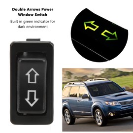 Interruptor de Elevalunas Eléctrico de 4 Piezas, Interruptores Universales de Accionamiento de Elevación de Vidrio para Coche de 5 Pines con Lámpara Verde DC12V 24V