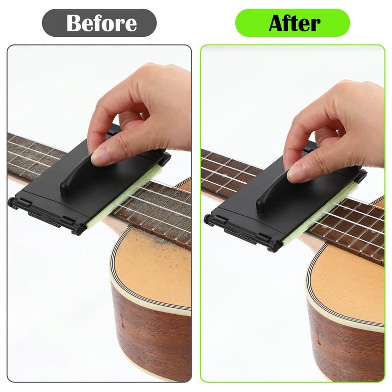 3 Pcs Guitar String Cleaner Scrubber, Fret Floss Cleaner Cloth