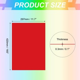 PATIKIL 16.5 x 11.7 Inch A3 Correction Gel Light Filter Set of 5 Color Transformer Clear Film Film PVC Color Overlay Reading Video Recording DIY Craft