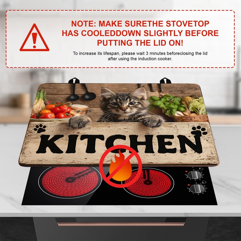Stove Top Cover Retro Flower Gas Stove Top Cover for
