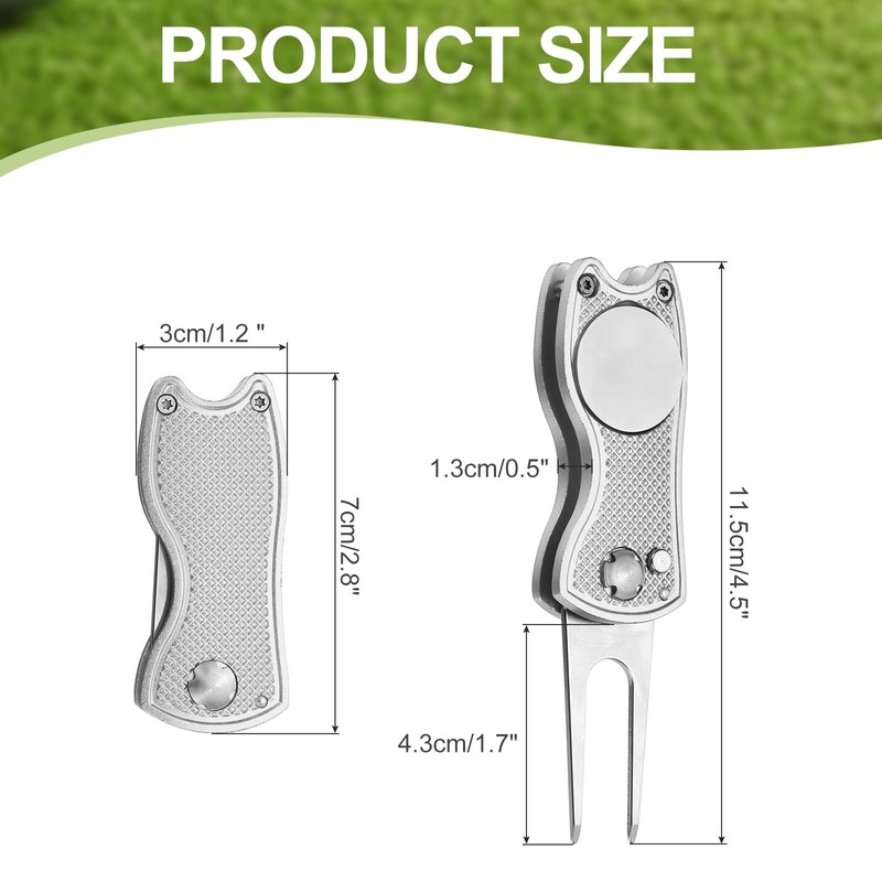 PATIKIL Golf Divot Repair Tool, Foldable Metal Golf Green Divot