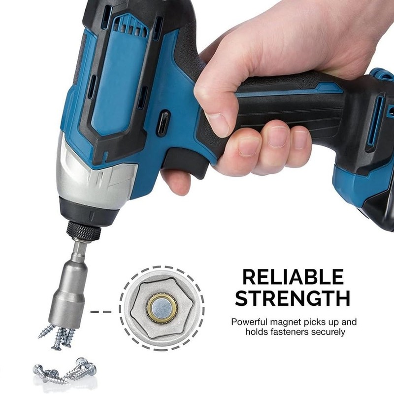 Fixinus 15 mm magnetic socket spanner inserts, 1/4 inch hex