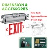 Garrini New York Approved Letter 8" Exit Sign Emergency Light