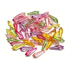 200 Pieces Plastic Beads Luxury Colourful Acrylic Beads with Hole 22 mm Drops for Craft Set Craft Accessories Jewellery Design Jewellery Making Your Own