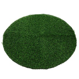 GOOHOCHY Simulated Grass Round Table Mat Green Artificial Grass Decor for Tabletop for Home Parties and Events Fake Grass Table Runner for Holiday and Everyday Use