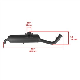 For Yamaha Exhaust Muffler For Yamaha Grizzly 700 4x4 FI YFM700FGH Hunting 2011-2013
