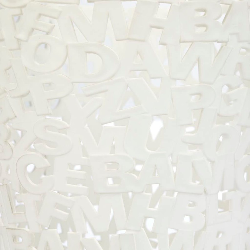 balvi Papierkorb Letters Farbe weiß Kunststoff 30 cm