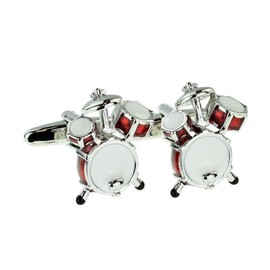 Red Drumkit Drum Cufflinks AJ206