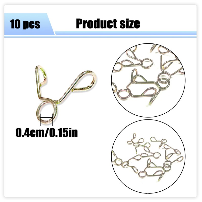HAIKING Spring Hose Clamps, 10 PCS Fuel Line Hose Clips