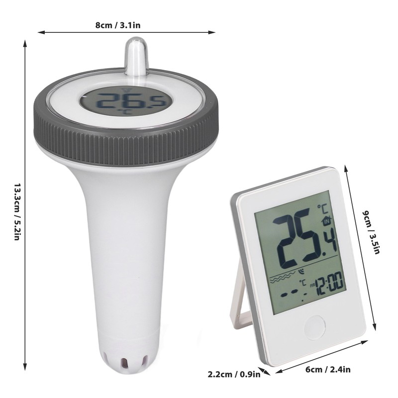 Wireless Pool Thermometer LCD Display 0.1℃ Accuracy Waterproof Digital Floating