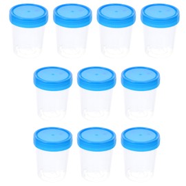 iplusmile 10 Pieces Urine Cups - 120 ml Sample Cup with Screw Lid Urine Sample Cup Urine Sample Cups Bottle with Graduated for Home Laboratory (Random Colour)