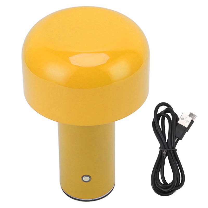 LED Desk Lamp Mushroom Design USB Charging 3 Color Temperature