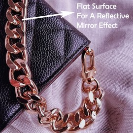 Bag Charm Chunky Purse Chain 16mm Handbag Charms | 360 Rotatable Clasp for Comfort | Small Handbags Accessory Chains for Decorative | Long Lasting Polished Surface & Durable - Gold 10"