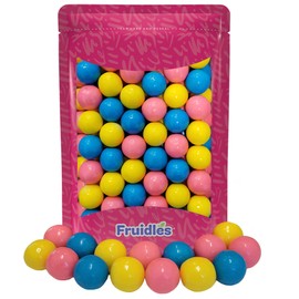 Fruidles Gum Balls Fruit Flavored, Candy Buffet Treats, Machine Size Refills, Kosher Certified Parve, 1" Inch (Cotton Candy, Half-Pound)