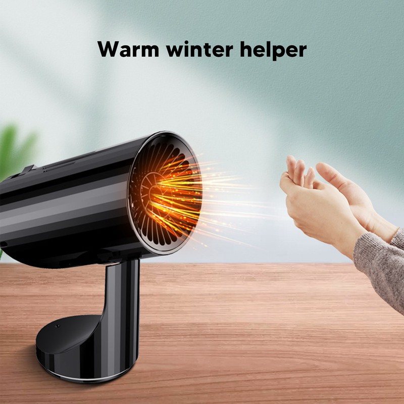 Black Portable Car Heater Quick Heating Automatic Overheat Protection Car