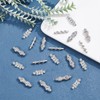 SUPERFINDINGS 60Pcs 3 Style Alloy Rhinestone Bar Spacers 3-Hole Metal