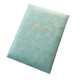 Kyoto Martaya Marital Certificate, Public Certificate, Suede Type, Pastel Green, B5, Photo Frame Included, Witnesser Sheet Included, Marriage Pledge (Green Servings)