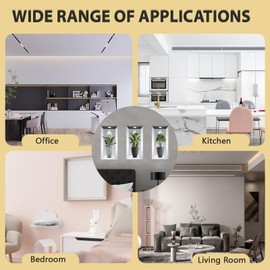 3D Wall Stickers Living Room, Green Plants Wall Sticker, 3D Vase Wall Decal for Bedroom Kitchen