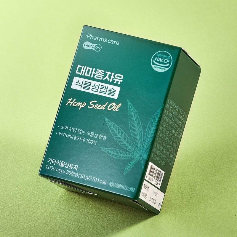 Hemp Seed Oil Vegetable Capsules 30 Capsules / 대마종자유 식물성캡슐