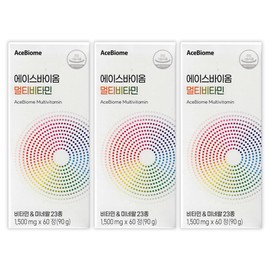 AceBiome Multivitamin Vitamins & Minerals 23 types 1,500mg x 60 tablets 3 boxes / 에이스바이옴 멀티비타민 비타민&미네랄 23종 1,500mg x 60정 3박스
