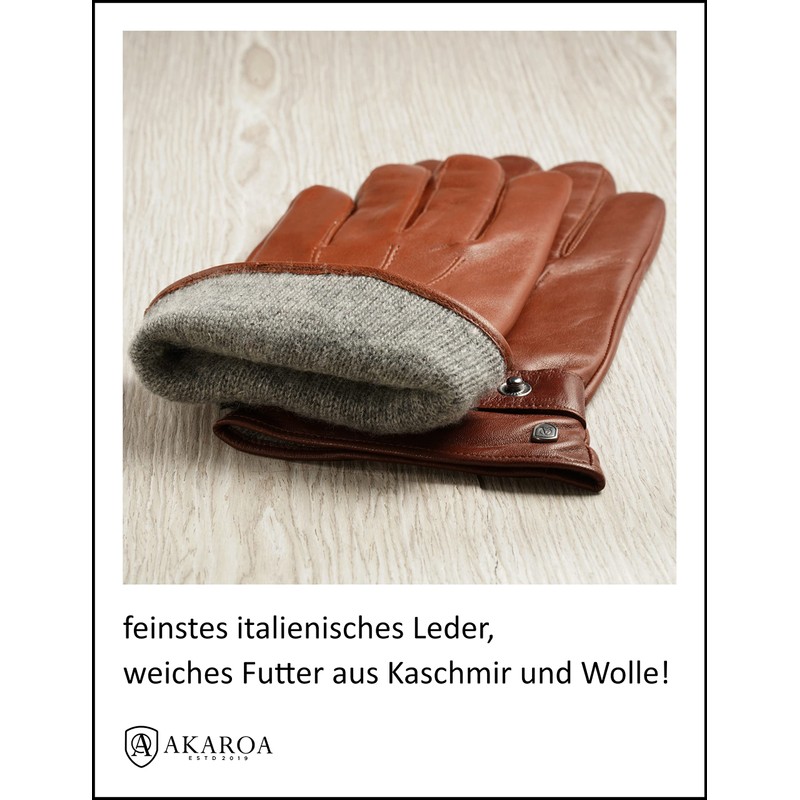AKAROA ESTD 2019 Men’s RON Italian Sheepskin Leather Gloves with