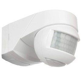 Maclean MCE295 Infrared Motion Sensor 180 ° + 360 ° Motion Detector With Twilight Sensor Up To 12m Range IP5 (White)