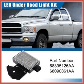 ACROPIX Car LED Under Hood Light Lamp Harness Assembly for Dodge for Ram 1500 2500 3500 4500 Pickup Charger for Chrysler 300 for Jeep Grand Cherokee 68395126AA 56021441AC 2 Pin Car Parts