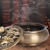 Brass Incense Burner Alloy Metal Stick with Lid Buddhist Supplies